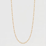 Link Chain Necklace in Gold on a light gray background