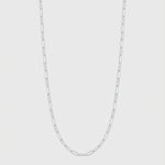 Link Chain Necklace in Silver on a light gray background