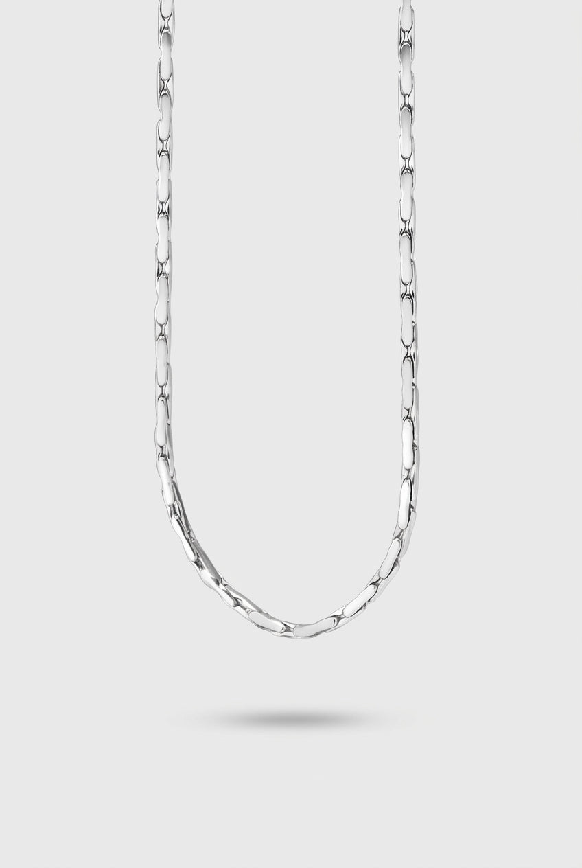 Silver Chain on a light gray background